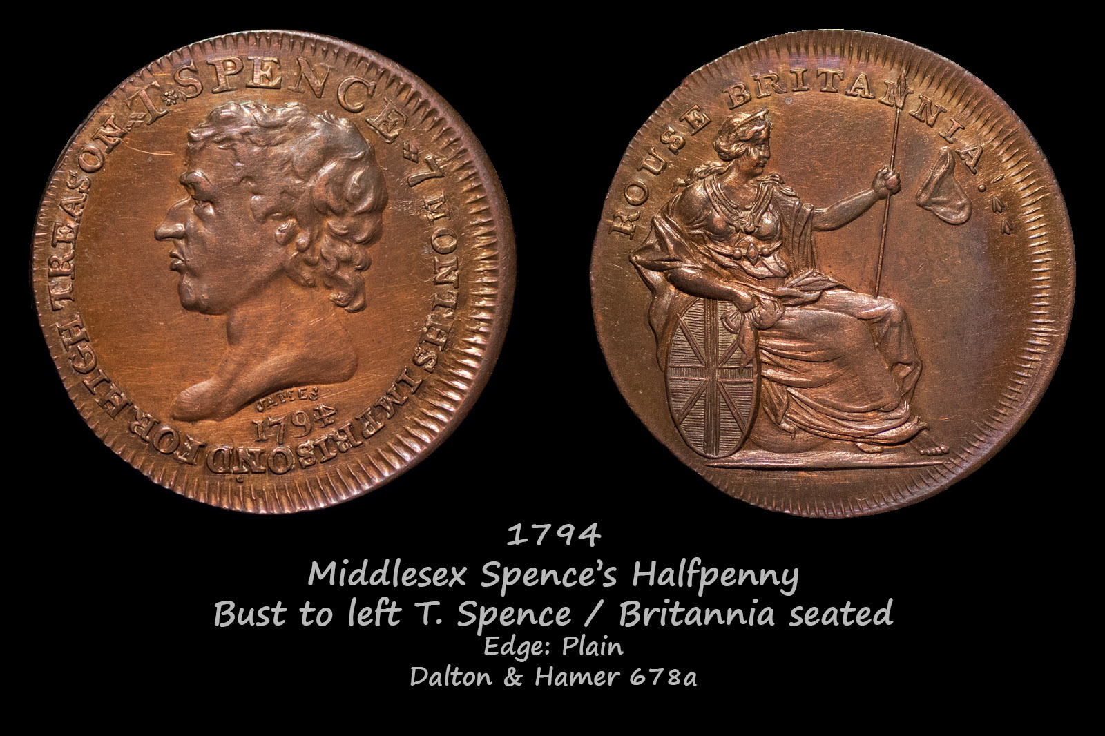 Middlesex Spence's Halfpenny D&H678a