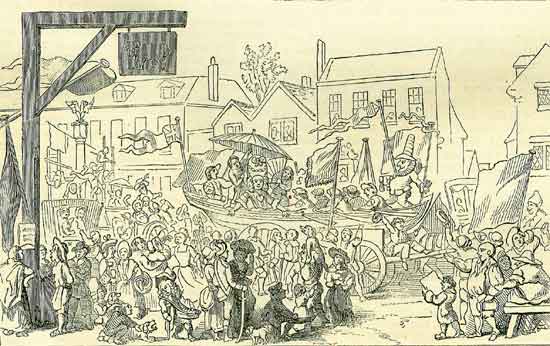 The Garrat Election, Drawing by Valentine Green
