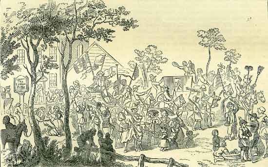 The Garrat Election, Drawing by Valentine Green